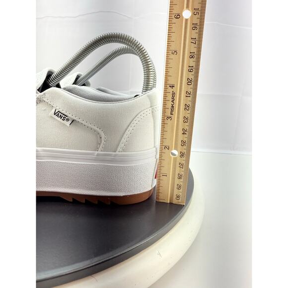 Vans Asher Platform ST Womens Size 7 Triple White Skateboard Slip On Shoes NEW - Picture 3 of 12